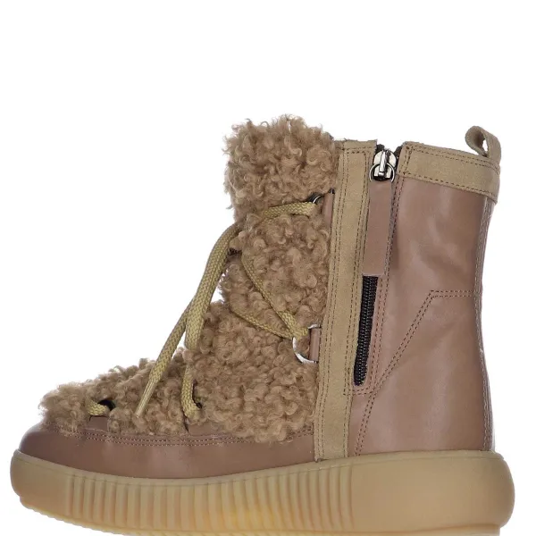 Pajar Winter Boots<Anet Short-Eco Women'S Suede And Faux Fur Boot Taupe / Camello