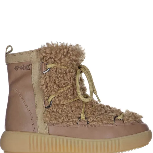 Pajar Winter Boots<Anet Short-Eco Women'S Suede And Faux Fur Boot Taupe / Camello