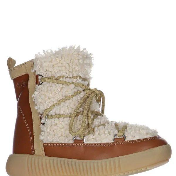 Pajar Winter Boots<Anet Short-Eco Women'S Suede And Faux Fur Boot Cuopio / Cream