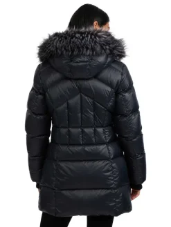 Pajar Fall/Winter<Ares Women'S Puffer Jacket W/Faux Fur Trim Black