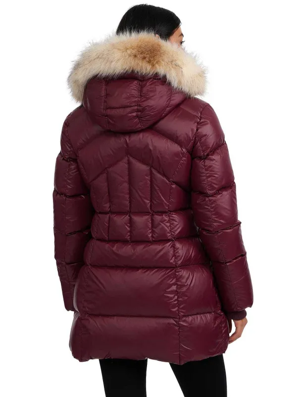 Pajar Fall/Winter<Ares Women'S Puffer Jacket W/Faux Fur Trim Ox Blood
