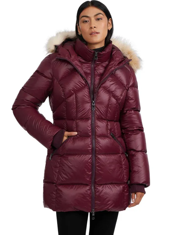 Pajar Puffers<Ares Women'S Puffer Jacket W/Faux Fur Trim Ox Blood