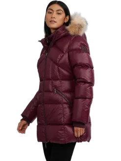 Pajar Puffers<Ares Women'S Puffer Jacket W/Faux Fur Trim Ox Blood