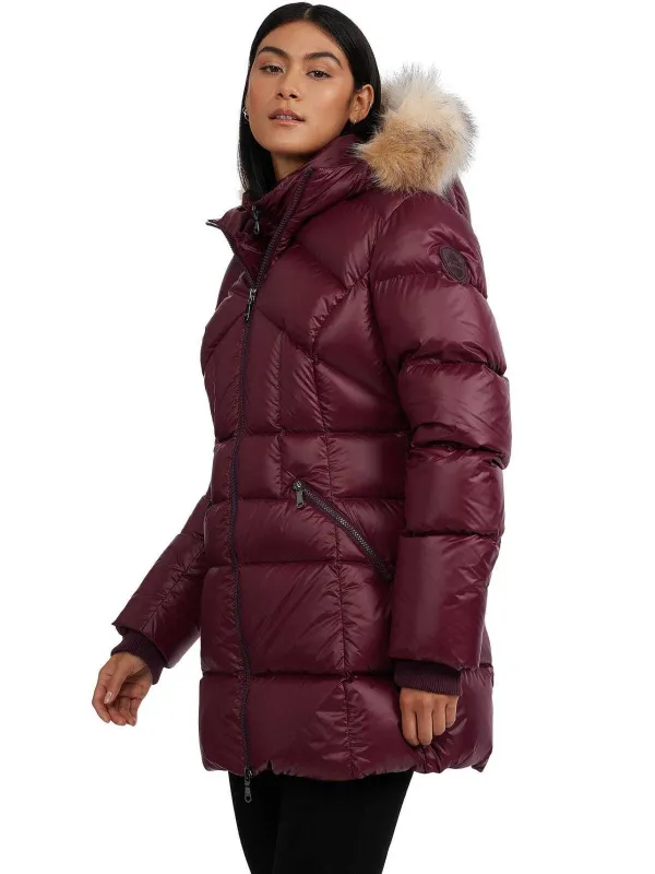 Pajar Puffers<Ares Women'S Puffer Jacket W/Faux Fur Trim Ox Blood