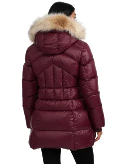 Pajar Puffers<Ares Women'S Puffer Jacket W/Faux Fur Trim Ox Blood