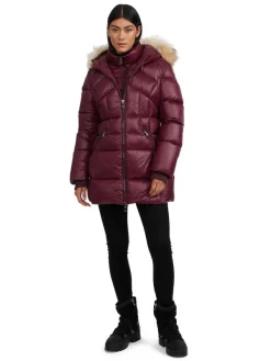 Pajar Puffers<Ares Women'S Puffer Jacket W/Faux Fur Trim Ox Blood