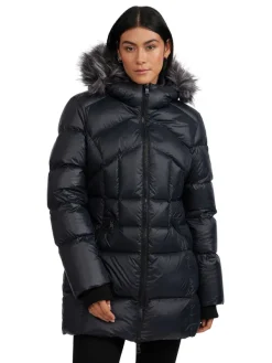 Pajar Puffers<Ares Women'S Puffer Jacket W/Faux Fur Trim Black