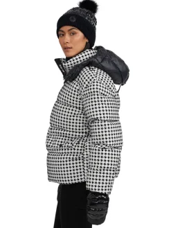 Pajar Puffers<Ascella Women'S Boxy Fit Houndstooth Short Puffer Jacket Black/White