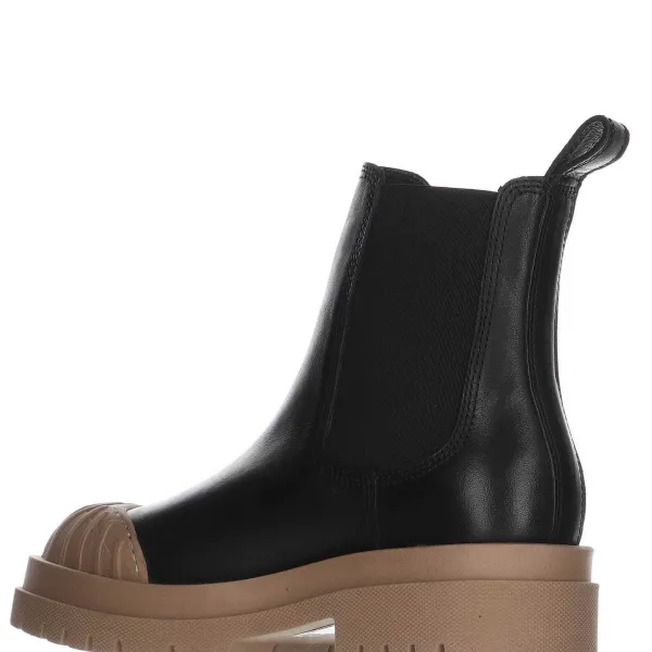 Pajar Casual Boots<Ayata Women'S Toe Cap Chelsea Boot Black Leather