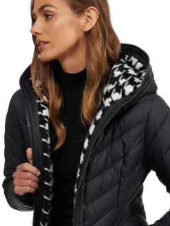 Pajar Lightweight<Cypress Women'S Featherless Puffer W/ Faux Fur Black
