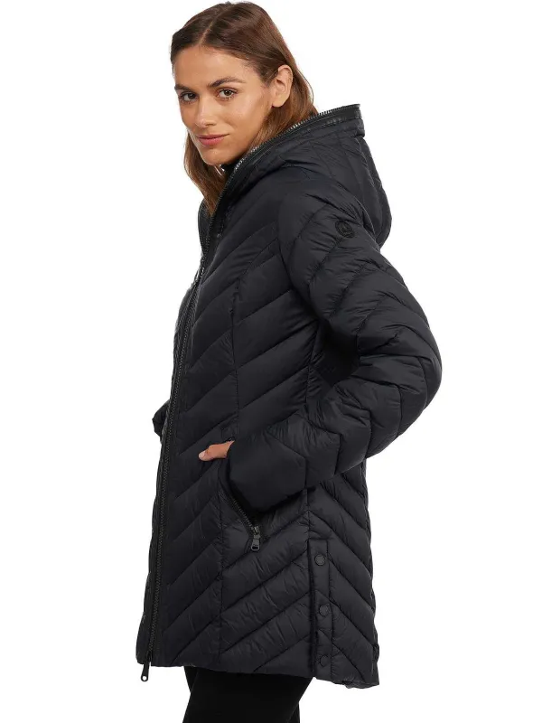 Pajar Lightweight<Cypress Women'S Featherless Puffer W/ Faux Fur Black