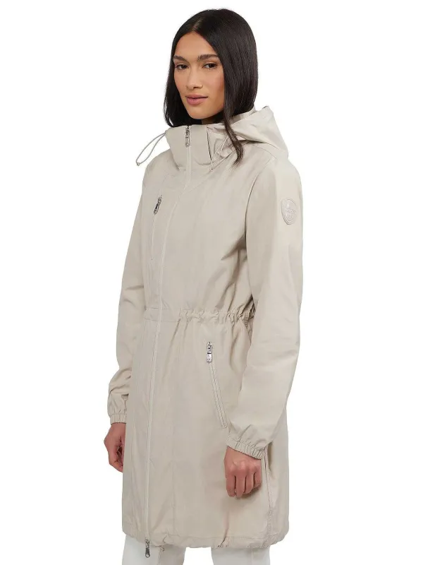 Pajar Rain Jackets<Esen Women'S Long Packable Raincoat W/ Removable Hood Desert