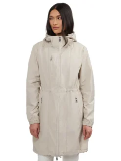 Pajar Rain Jackets<Esen Women'S Long Packable Raincoat W/ Removable Hood Desert
