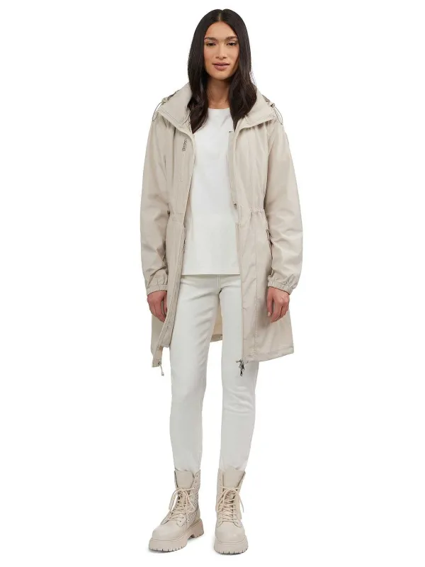 Pajar Rain Jackets<Esen Women'S Long Packable Raincoat W/ Removable Hood Desert