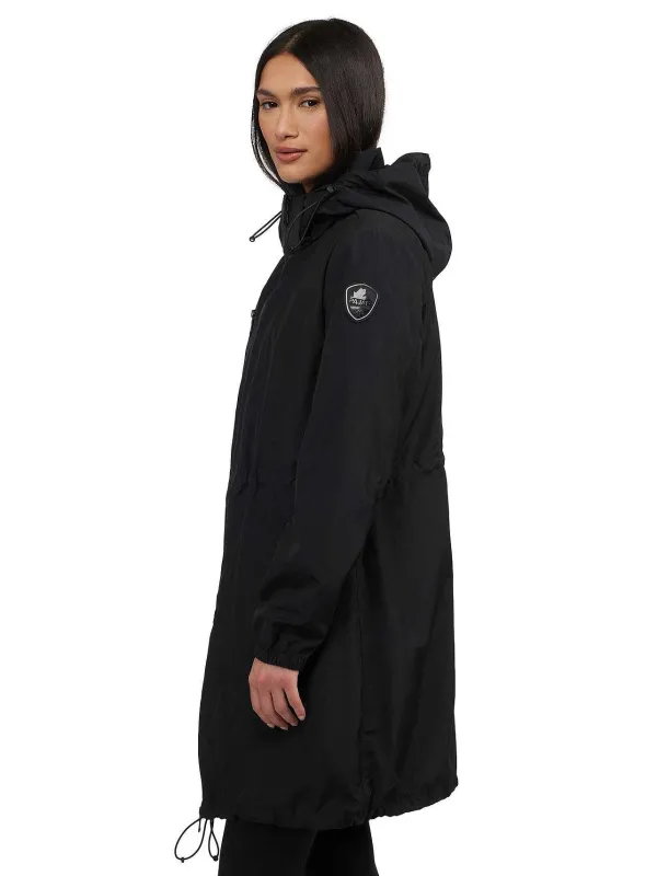 Pajar Rain Jackets<Esen Women'S Long Packable Raincoat W/ Removable Hood Black