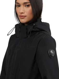 Pajar Rain Jackets<Esen Women'S Long Packable Raincoat W/ Removable Hood Black