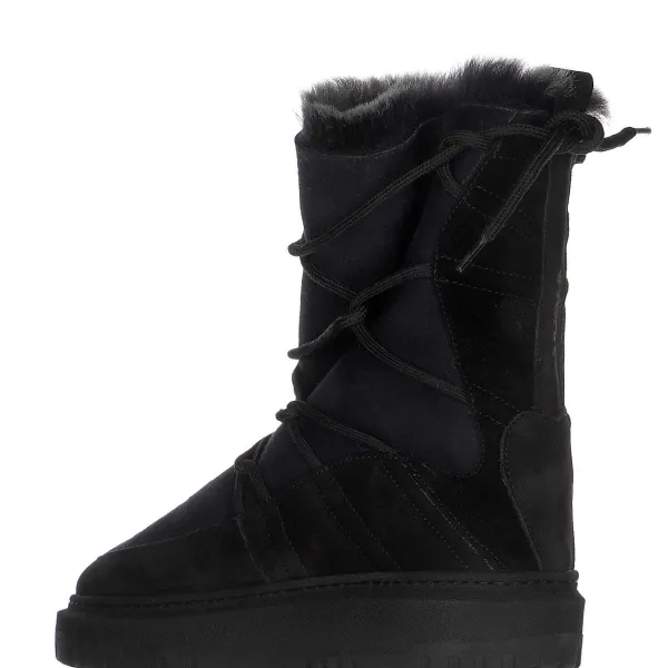 Pajar Winter Boots<Etana Women'S Suede Lace-Up Boot Black Suede