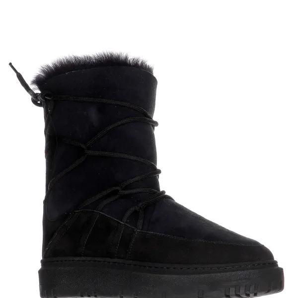 Pajar Winter Boots<Etana Women'S Suede Lace-Up Boot Black Suede