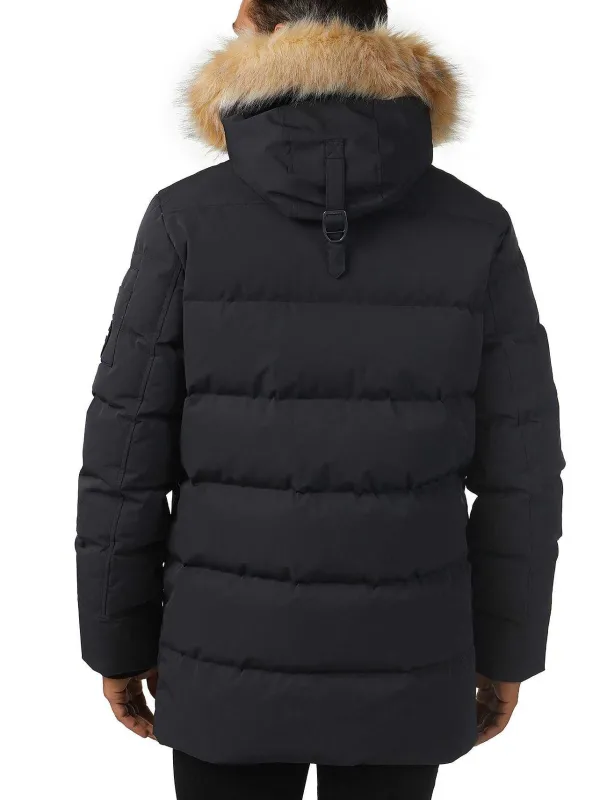 Pajar Parkas<Hamilton Men'S Quilted Parka W/Faux Fur Trim Black
