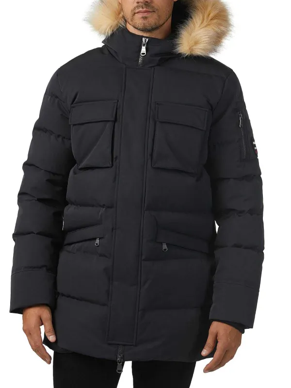 Pajar Parkas<Hamilton Men'S Quilted Parka W/Faux Fur Trim Black