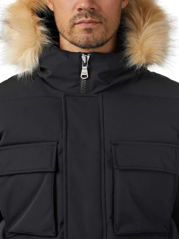 Pajar Parkas<Hamilton Men'S Quilted Parka W/Faux Fur Trim Black