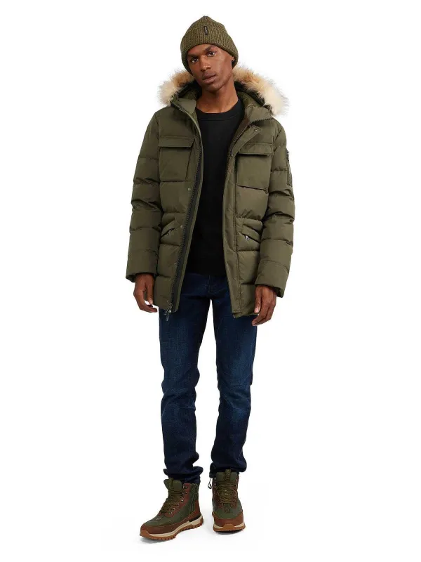 Pajar Fall/Winter<Hamilton Men'S Quilted Parka W/Faux Fur Trim Military