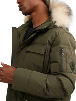 Pajar Parkas<Hamilton Men'S Quilted Parka W/Faux Fur Trim Military