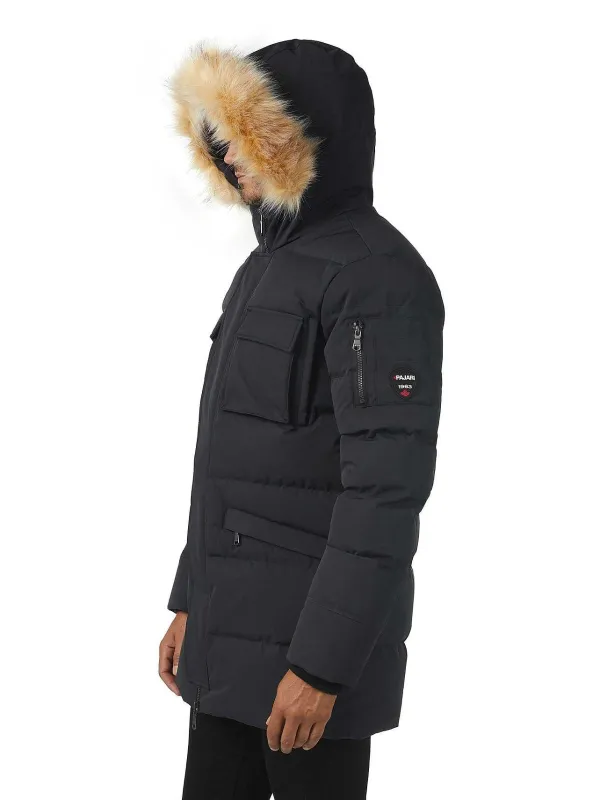 Pajar Fall/Winter<Hamilton Men'S Quilted Parka W/Faux Fur Trim Black