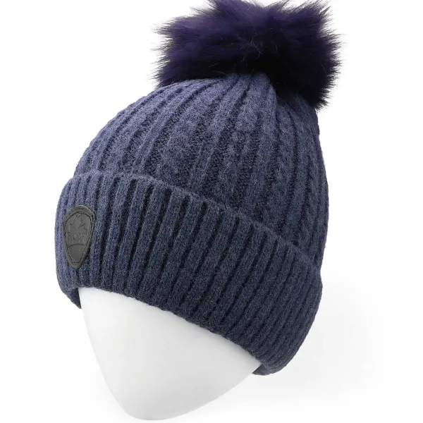 Pajar Hats And Headwear<Heidi Knitted Pompom Hat Navy