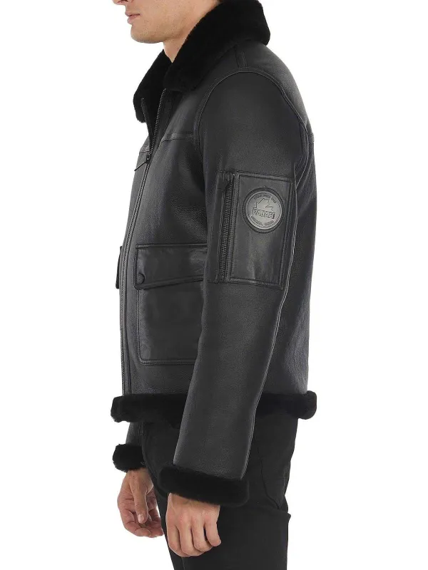 Pajar Premium Shearling<Heritage Aviator Men'S Sheepskin Jacket Black/Black