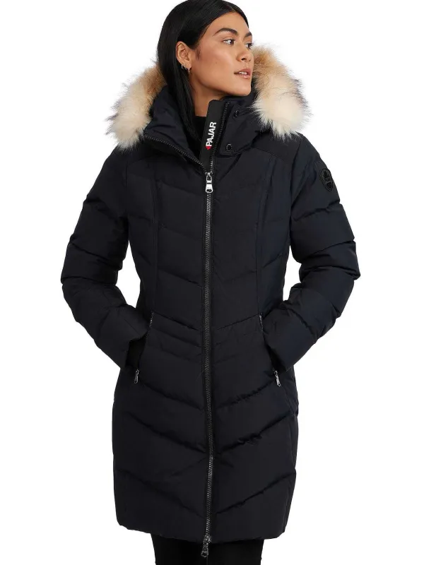 Pajar Fall/Winter<January Women'S Quilted Puffer W/ Faux Fur Black