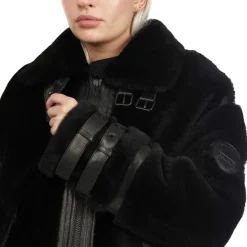 Pajar Bombers<Jenny Women'S Front Zip Shearling Jacket Black/Black