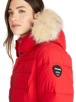 Pajar Puffers<Jupiter Women'S Puffer Jacket W/ Faux Fur Trim Current Red