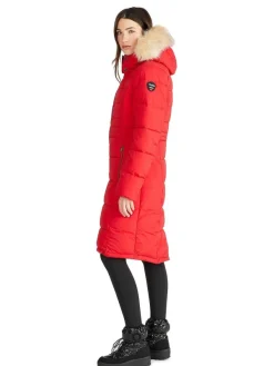 Pajar Puffers<Jupiter Women'S Puffer Jacket W/ Faux Fur Trim Current Red