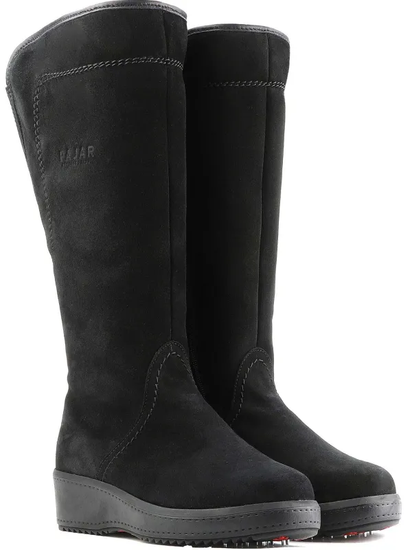 Pajar Ice Gripper<Lisa A Suede Women'S Heritage Boot W/ Ice Grippers Black