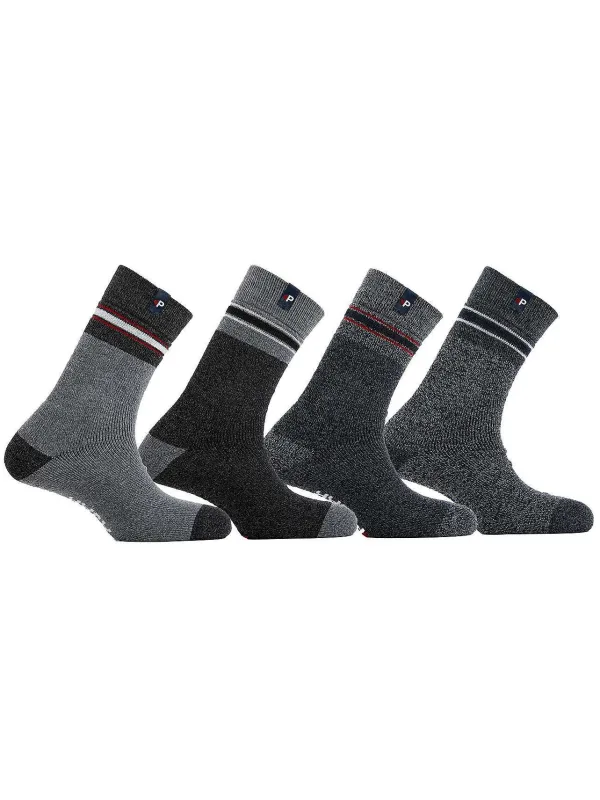 Pajar Ski<Men'S 4-Pack Full Cushion Thermal Crew Socks Multi