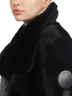 Pajar Bombers<Naomi Women'S Shearling Perfecto Jacket Black/Black