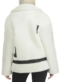 Pajar Premium Shearling<Naomi Women'S Shearling Perfecto Jacket White/Black