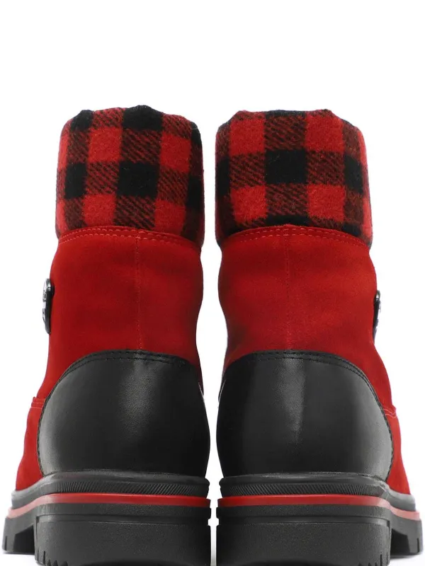 Pajar Winter Boots<Patch Women'S Heritage Boot W/ Ice Grippers Red/Black