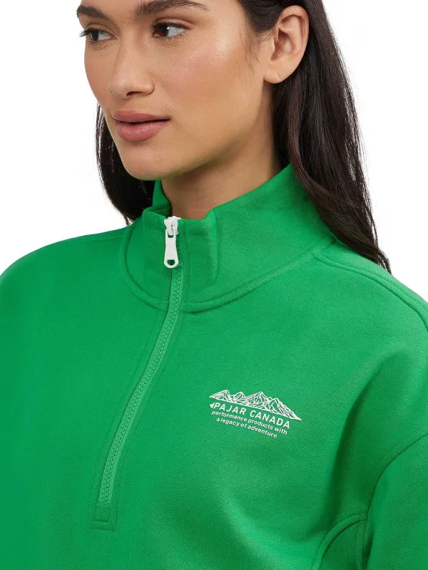 Pajar Tops<Pearson Women'S Essential Fit Half-Zip Green