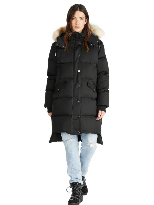 Pajar Puffers<Reyna Women'S Long Puffer W/ Faux Fur Trim Black