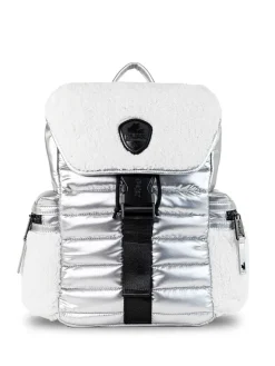 Pajar Bags<Shearling Puffy Backpack Silver