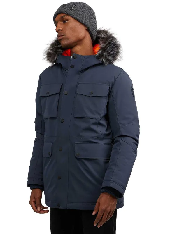 Pajar Fall/Winter<Soren Men'S Parka W/Faux Fur Trim Navy