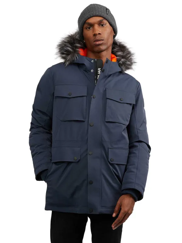 Pajar Fall/Winter<Soren Men'S Parka W/Faux Fur Trim Navy