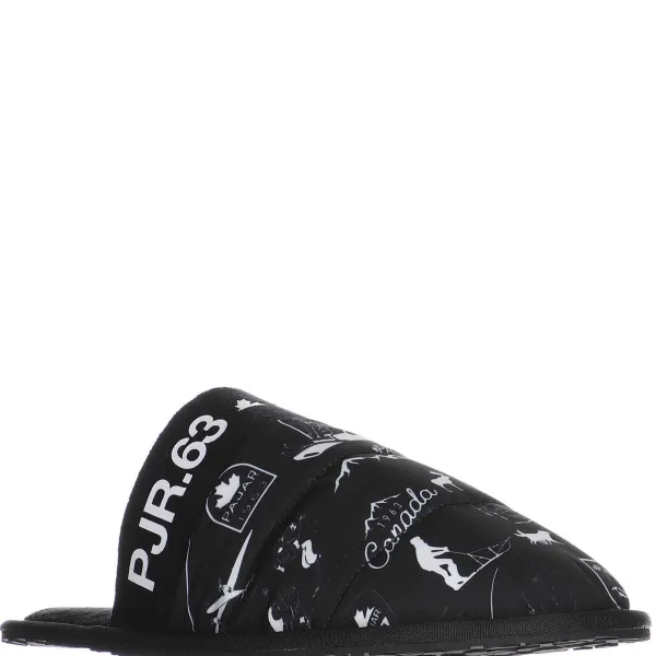 Pajar Slippers<Stewie Men'S Textile Slipper Black Vintage Print