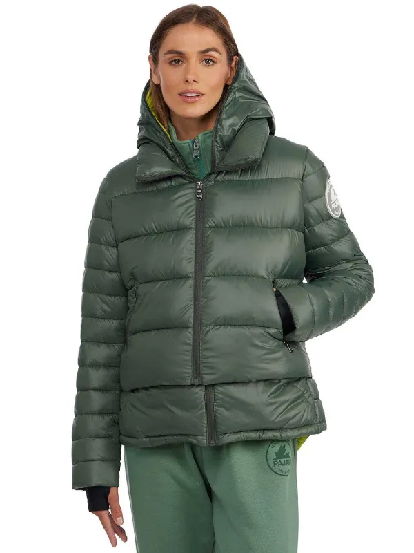 Pajar Puffers<Vela Women'S 3-In-1 Lightweight Packable Puffer Olive