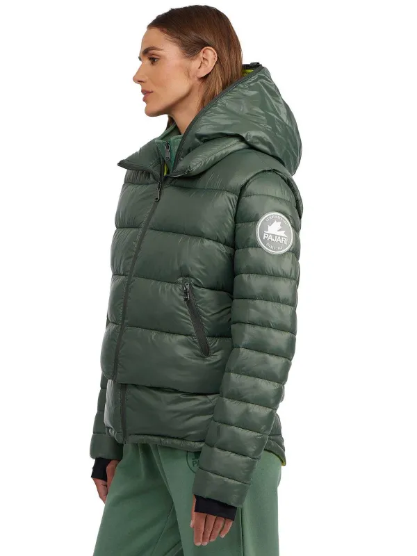 Pajar Puffers<Vela Women'S 3-In-1 Lightweight Packable Puffer Olive