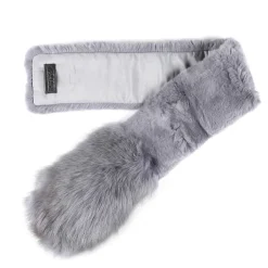 Pajar Scarves<Violette Women'S Rabbit And Fox Fur Scarf Grey