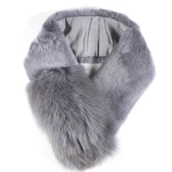 Pajar Scarves<Violette Women'S Rabbit And Fox Fur Scarf Grey