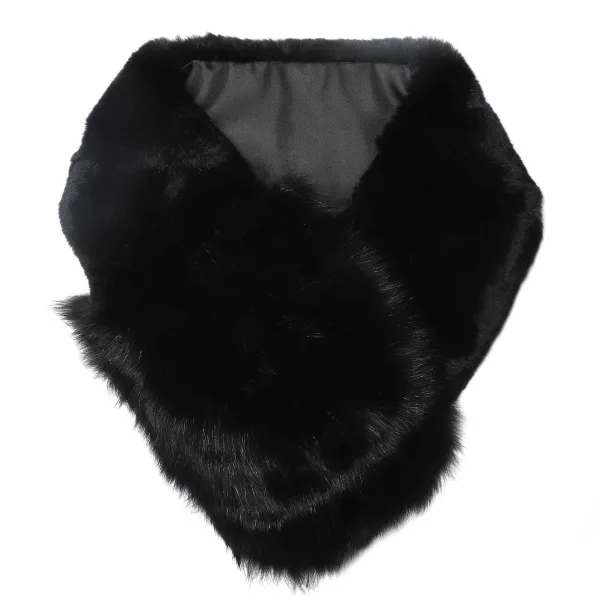 Pajar Scarves<Violette Women'S Rabbit And Fox Fur Scarf Black